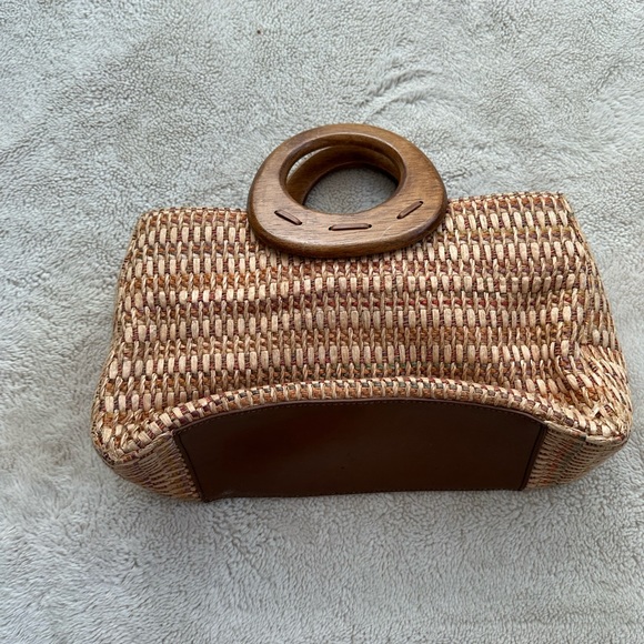 Fossil Woven Wooden Handle Hand Bag - Picture 7 of 7